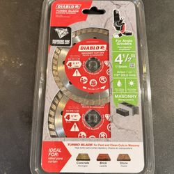 New Diablo 4-1/2 in. Turbo Rim Masonry Diamond Cut Off Blade  