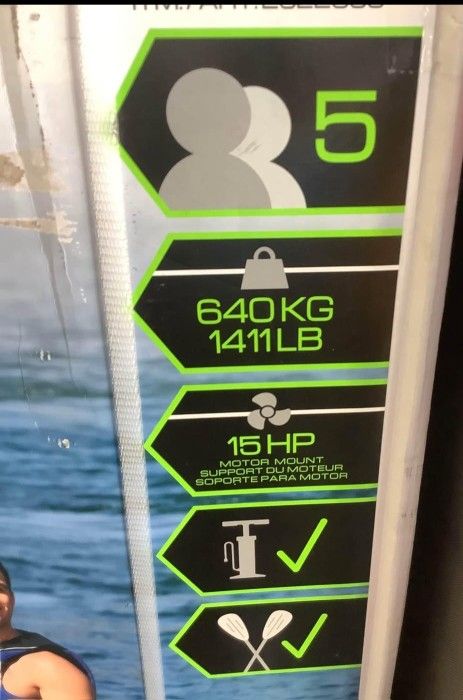 New: Tobin Sports Inflatable Boat w/ Motor Mount
