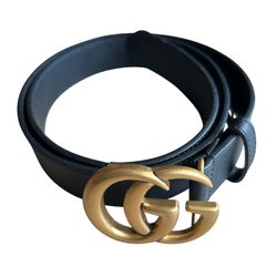Gucci Marmont GG Logo Buckle Belt Made In Italy Size 80-32