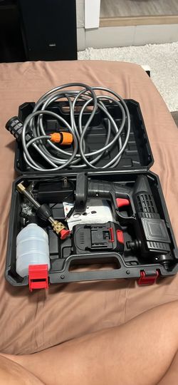 Cordless Pressure Washer with Case and Accessories