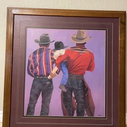 Cowboys 3 Generations Wall Art 36”x36”