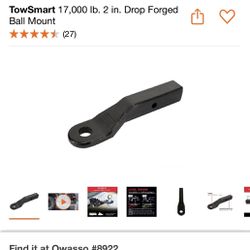 TowSmart 17,000 lb. 2 in. Drop Forged Ball Mount
