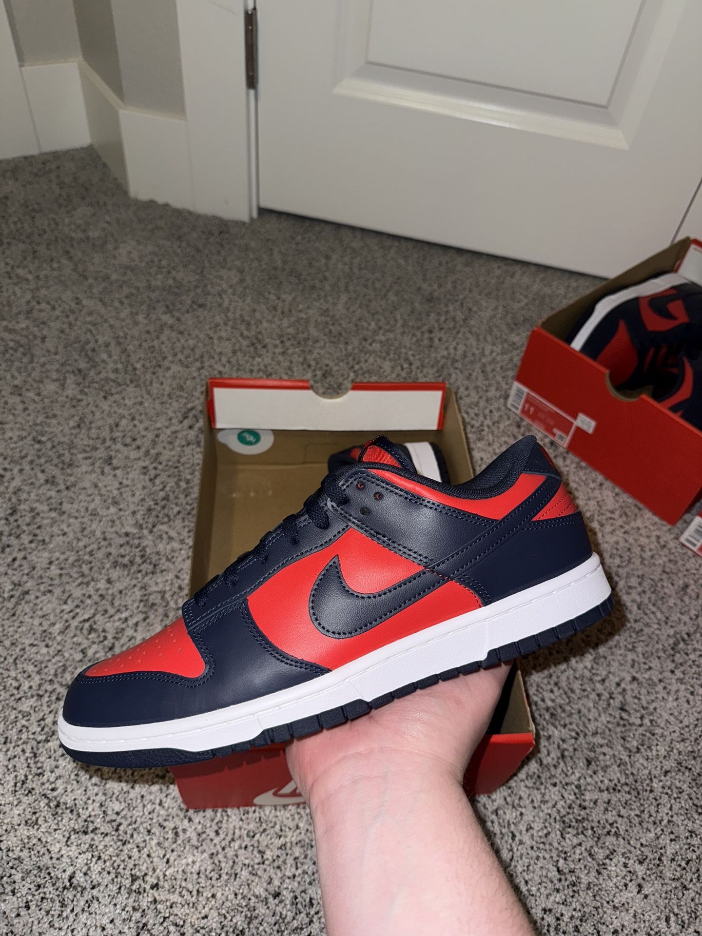 Men’s Nike Dunk Low University Red Obsidian Size 11.5M