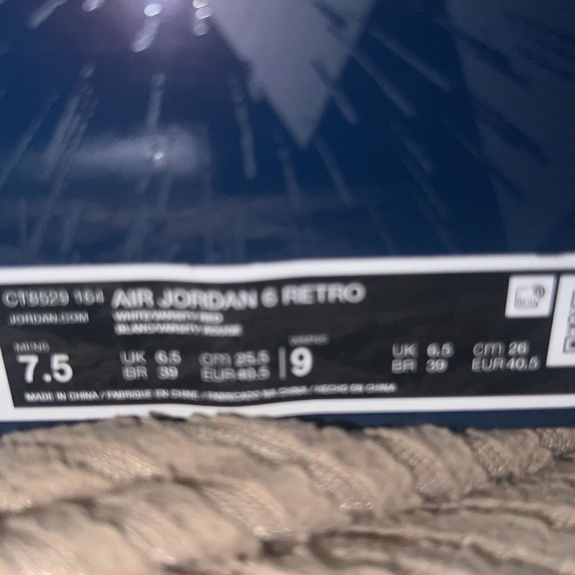 Jordan 6 Rings 7.5 Look At Bio