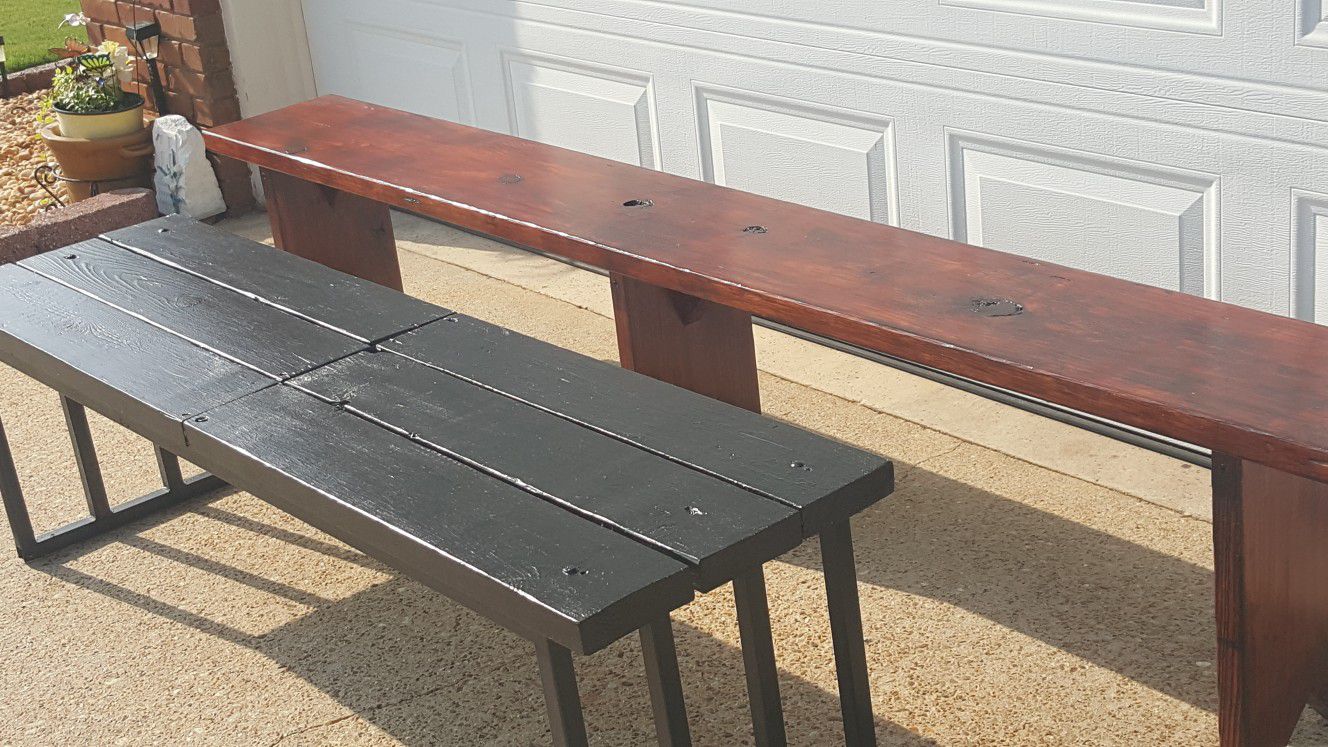 2 Beautiful solid wood benches
