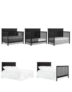 Dream on Me Black 4n1 convertible crib