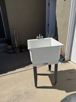 Free  Utility Laundry Sink with Faucet