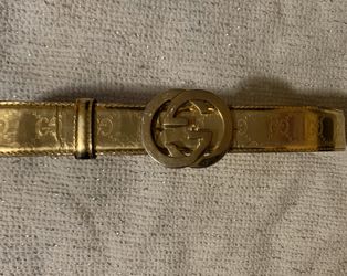 Vintage Gucci gold metallic women’s belt