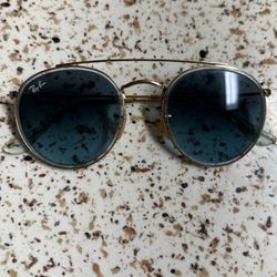 Ray Ban Blue & Gold Sunglasses 