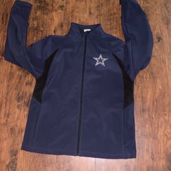 Official Dallas Cowboys NFL Waterproof Soft Shell Bonded Full Zip Jacket -