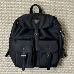Black Nylon Backpack 