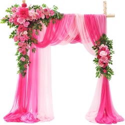 TINGE TIME Artificial Arch Flowers Kit Pack of 5, Wedding Decorations for Reception with Hanging Flowers, Wedding Arch Silk Floral Arrangements Ceremo