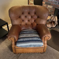 Ralph Lauren Leather Wingback writers Chair