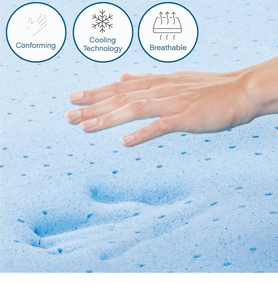 Classic Brands Cool Gel 8" Ventilated Gel Memory Foam Mattress - Thumbnail 5