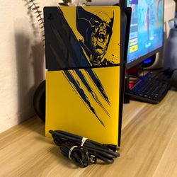 Ps5 Slim Digital 1TB Wolverine Edition Console with Cables FOR PARTS BANNED