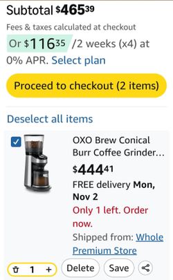 OXO Brew Conical Burr Coffee Grinder
