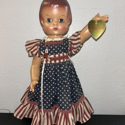 Vintage Rare Effanbee Patsy-Ann AMERICANA 17" Jointed Composition Doll