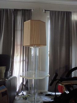 Retro Style 1970 Style Lamp Clear With Table
