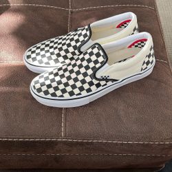 Vans Checkered Slip Ons Size 11. Pop Cush. BRAND NEW!