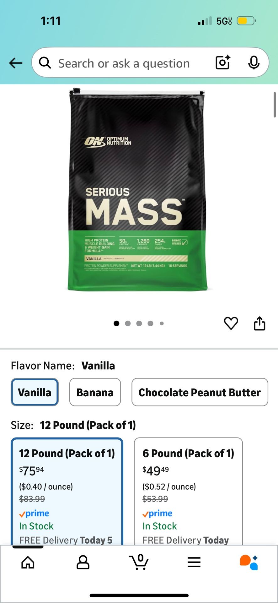 Serious Mass Protein Bag