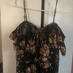 Floral Off The Sholder Dress