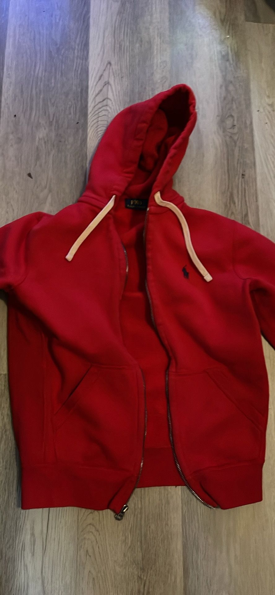 Red Polo Zip Up Size S