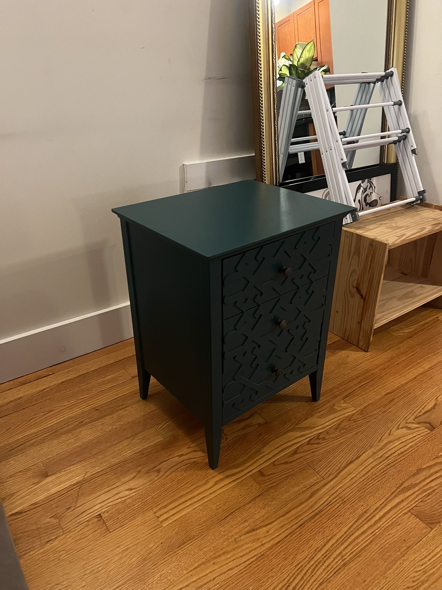 Green Drawer Side Table