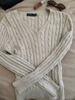 Polo Ralph Lauren Cable Knit V-Neck Sweater