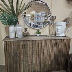 New Solid Mango Wood 4 door  Console Cabinet or tv stand