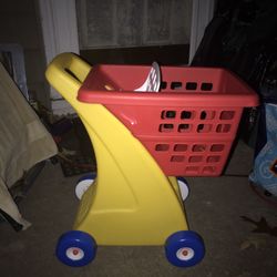 Lnew Little Tykes Kid Size Play Shopping Cart Only 25 