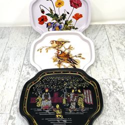 Set Of 3 Small Tin Trays