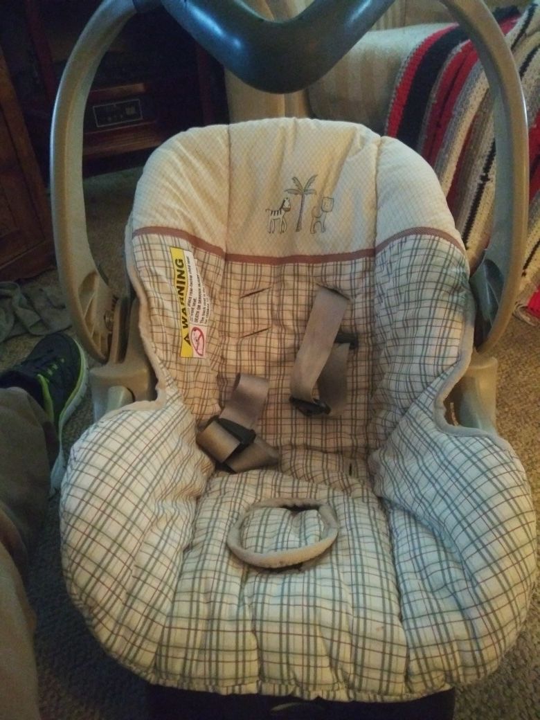 Baby car seat and toy walker