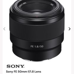 Sony FE 50mm 1.8 Lens