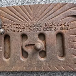 Vintage Cast Iron Stove / Oven  Cleanout  Or Draft  Door Piece Of Early 1900s