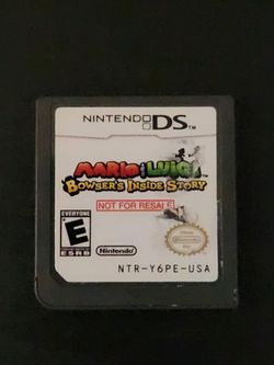 Nintendo DS Mario and Luigi Bowser's Inside Story Not For Resale Demo