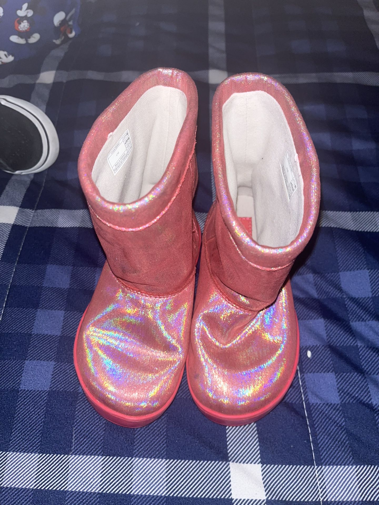 croc pink  rain boots kids toddlers 