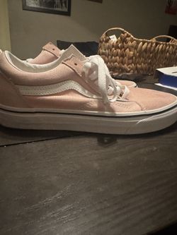 Baby pink low top vans size 8 wmns