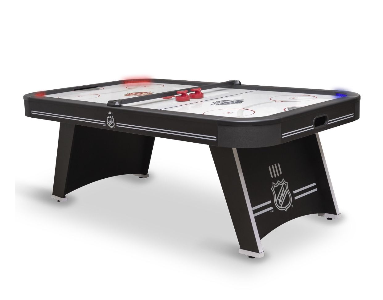 NHL Power Play Pro 84” Indoor Air Hockey Table With Overhead Projection LED Scoring And Light-up Power Corners