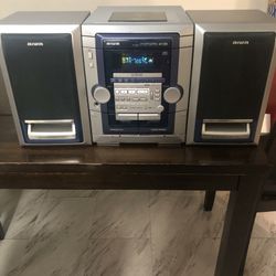 Aiwa Stereo CX-NAJ24 (cd/cassette/radio) 3 In 1 Test Work Good (new Belts)