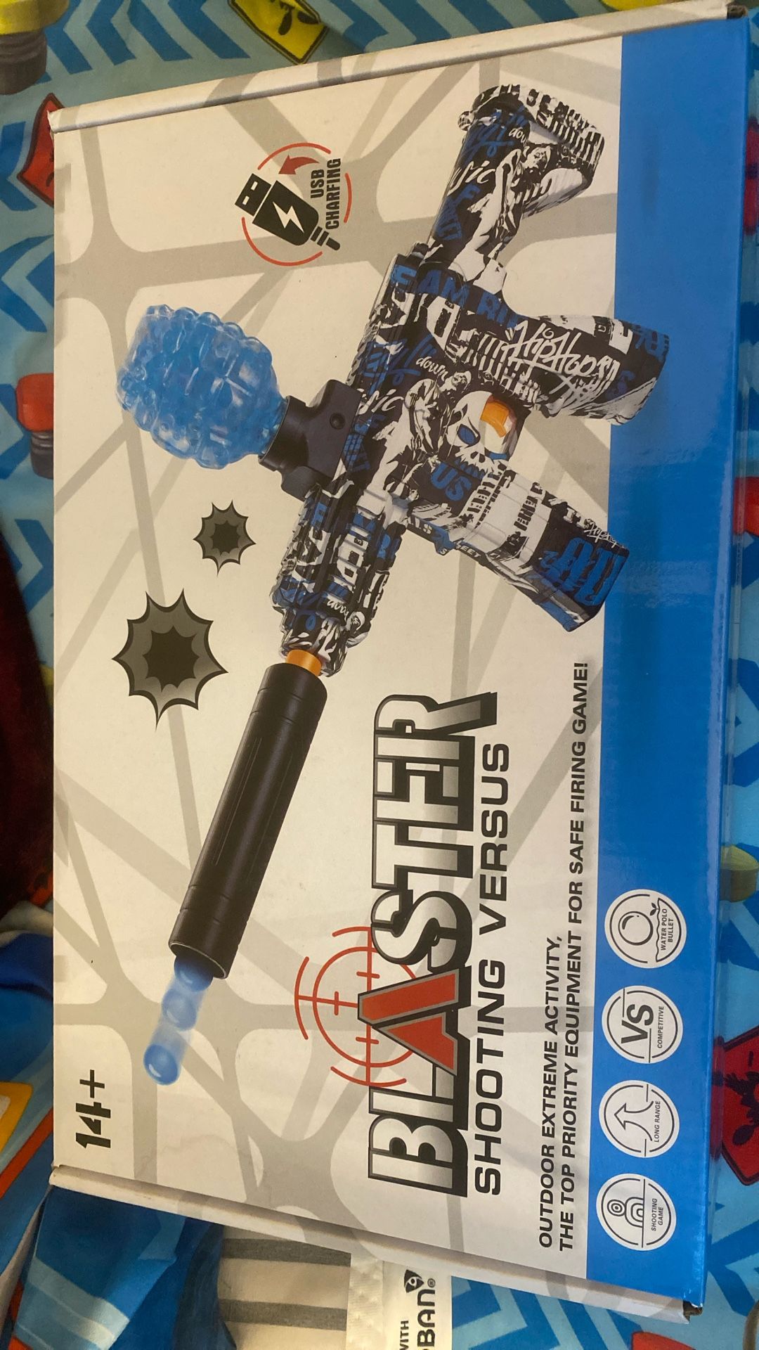 Blaster Shooting Versus: Electric Gel Ball Blaster, High Speed Automatic Splatter *very Fat Range And It Hurts So Careful*