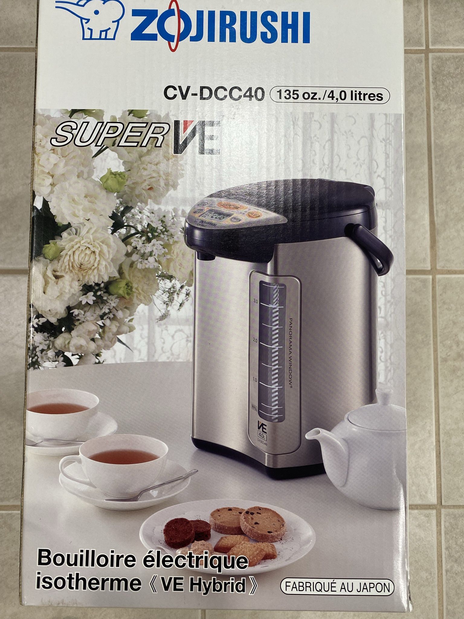 Zojirushi CV-DCC40 VE Hybrid Hot Water Boiler And Warmer 4 Liters 4L for Tea And Coffee Made In Japan