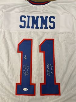 🏈 Phil Simms JSA Witnessed Autographed New York Giants #11 Jersey – SB XXI MVP