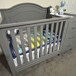 Crib, Changing Table, Dresser Combo 