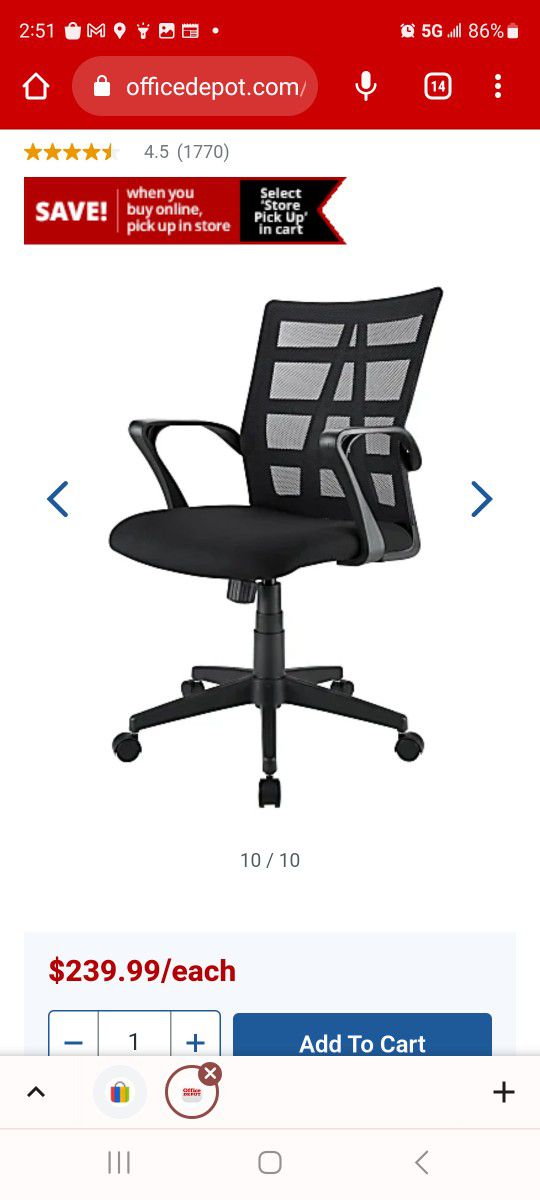 Realspace Jaxby Black Office Chair Still In Box
