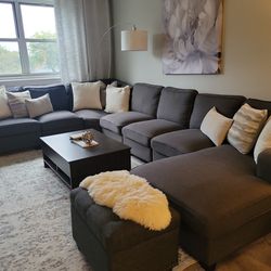 Grey Large Modular Sectional Sofa!
