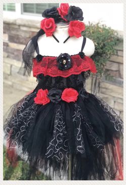 Day of the dead tutu dress size 2t-12yrs