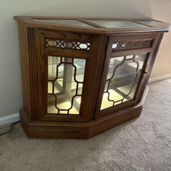 Glass Cabinet With 2 Glass Shelves 