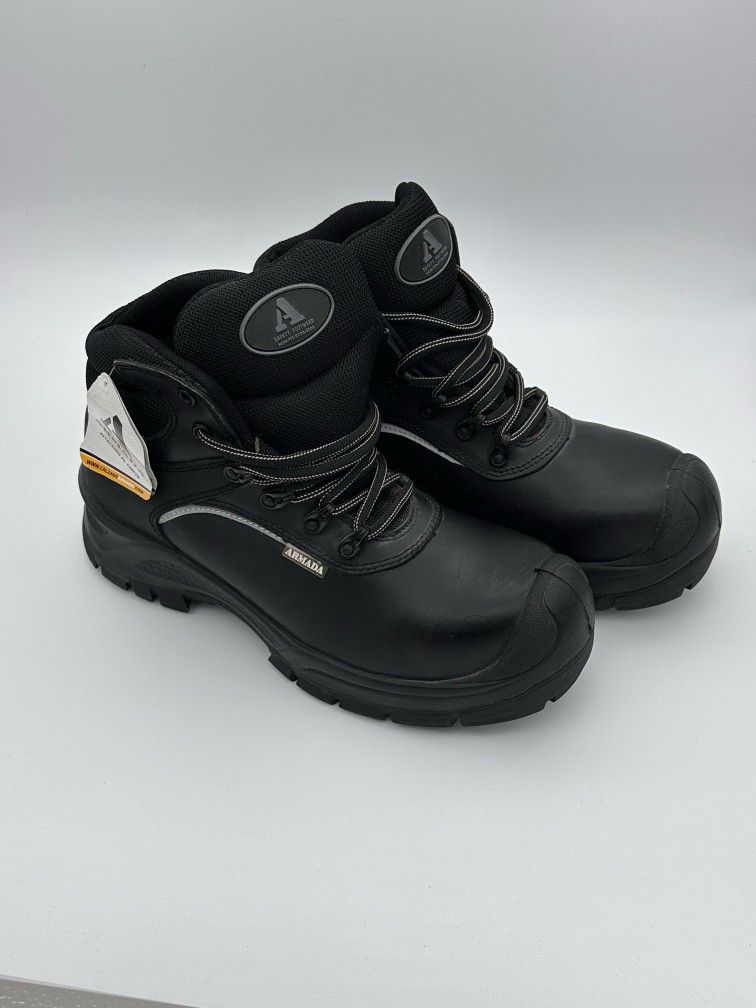 Black Armada Working steel Toe Boots Size 9.5