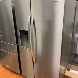 Whirlpool Aide By Side Stainless Steel Refrigerator 