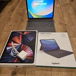 iPad Pro 5th Gen. 128GB Space Gray with Logitech Combo Touch Keyboard Case